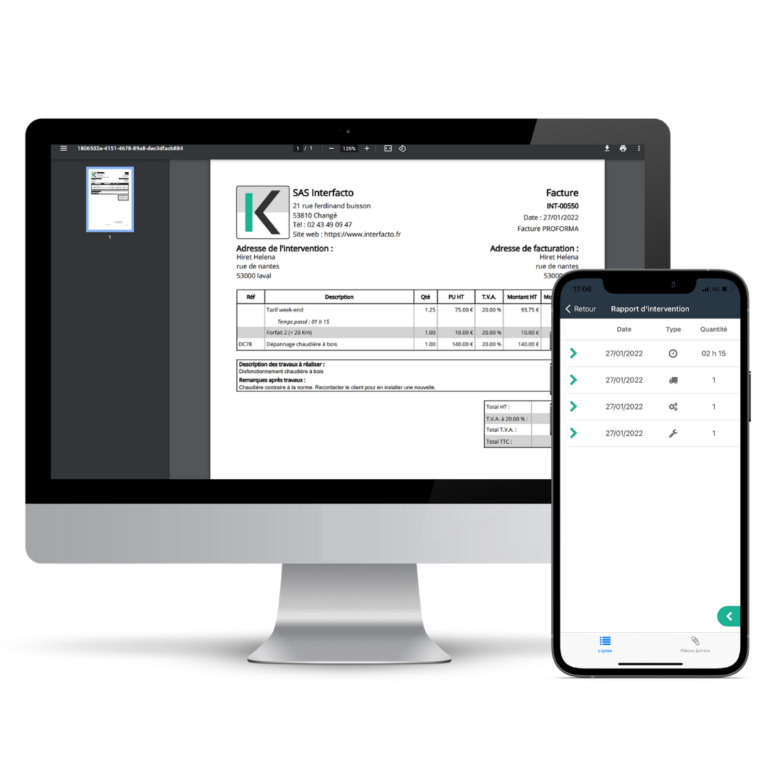 Aperçu du processus de création d'un facture pro forma