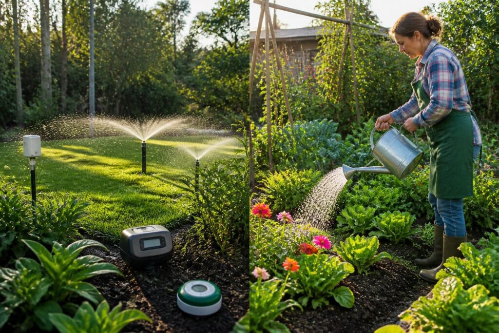 découvrez les avantages et inconvénients des systèmes d'arrosage automatique et manuel pour entretenir efficacement votre jardin toute l'année.
