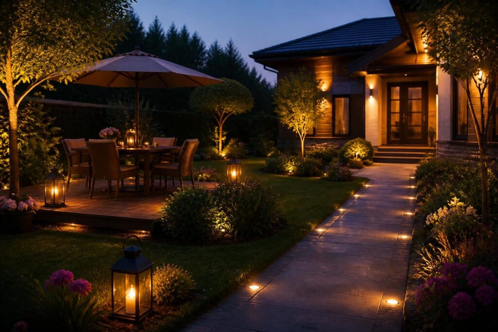 Éclairage extérieur : jardin, terrasse et allée