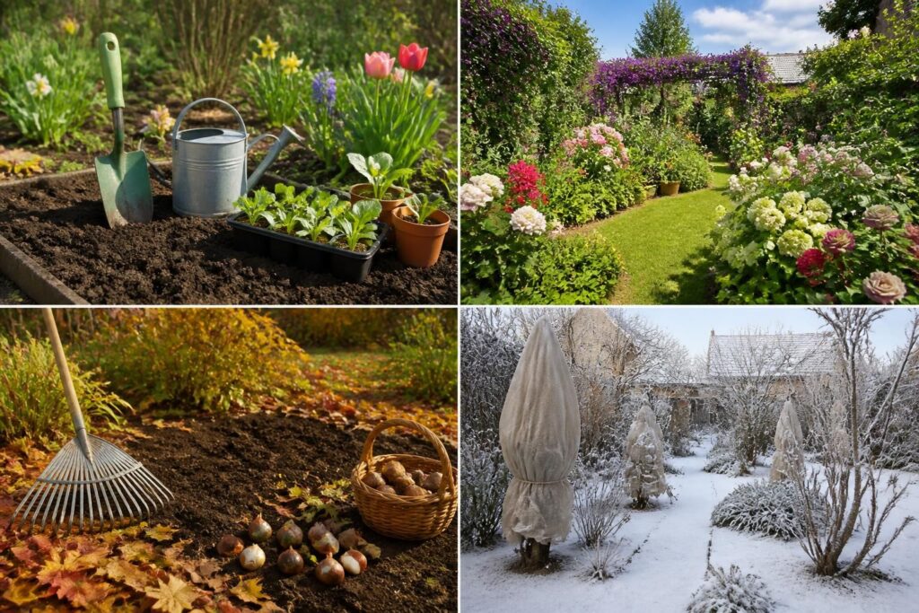 Préparer son jardin saison par saison : le calendrier du jardinier