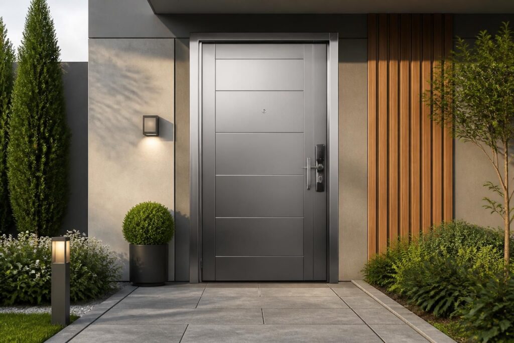 découvrez nos portes d'entrée blindées offrant une sécurité renforcée pour protéger efficacement votre maison contre les intrusions.