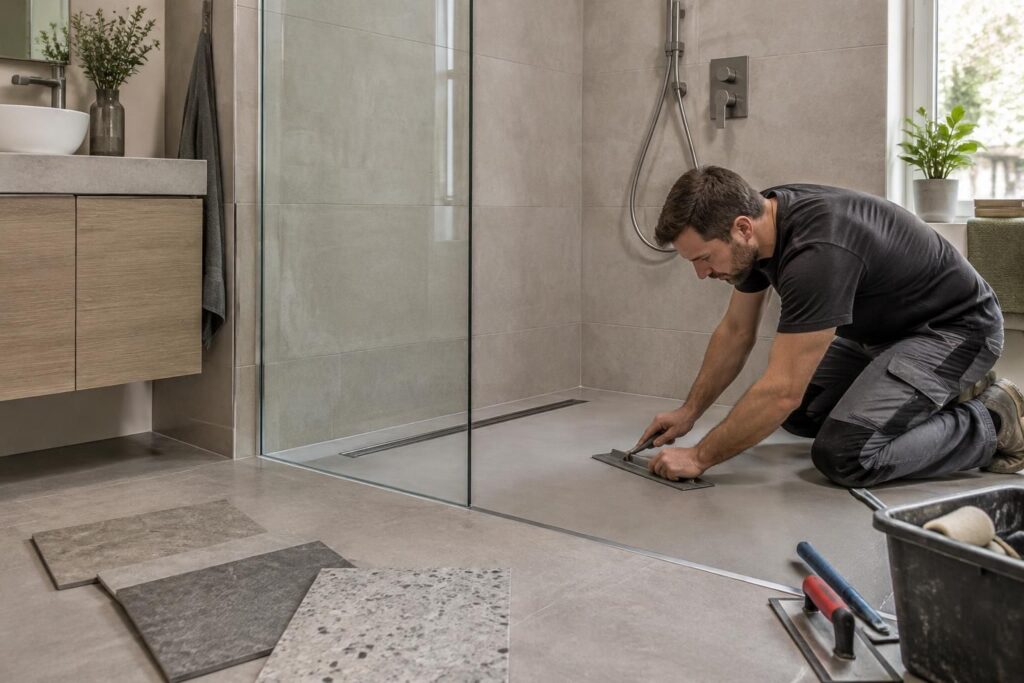 Revêtement PVC sol douche italienne : options et installation