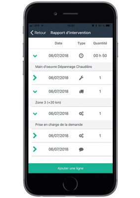 Gestion d'intervention et rapport d'intervention mobile
