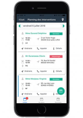 Gestion d'interventions et planning mobile